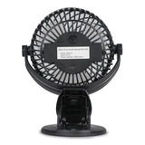 Black+Decker BFDC42PK 4-In. 3-Speed Portable USB-Powered Convertible Clip Fan, Black, 2 Count