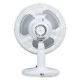 Black+Decker BFDT12SW 12-In. 3-Speed Oscillating Portable Table Fan, White