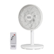 Black+Decker BFDTD12VW 12-In. 3-Speed Oscillating Portable Dual-Blade Table Fan with Remote, White