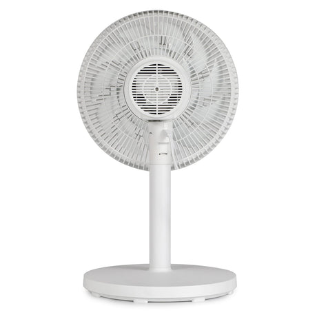 Black+Decker BFDTD12VW 12-In. 3-Speed Oscillating Portable Dual-Blade Table Fan with Remote, White
