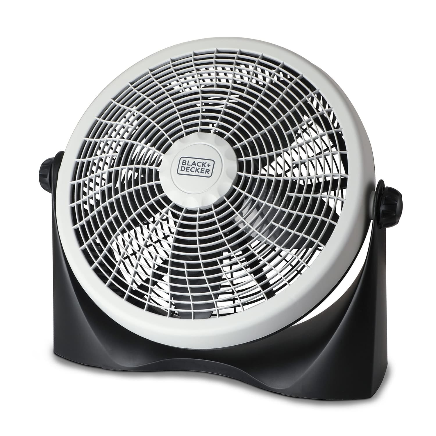 Black+Decker BFF16B 16-In. 3-Speed Portable Floor Fan with Adjustable Tilt, Black