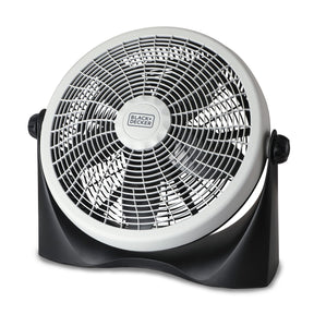 Black+Decker BFF16B 16-In. 3-Speed Portable Floor Fan with Adjustable Tilt, Black