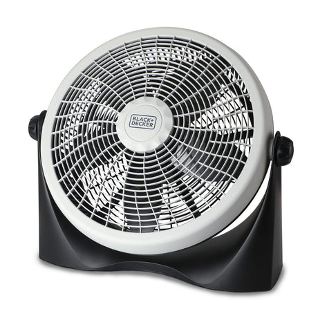 Black+Decker BFF16B 16-In. 3-Speed Portable Floor Fan with Adjustable Tilt, Black