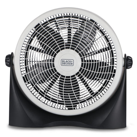 Black+Decker BFF16B 16-In. 3-Speed Portable Floor Fan with Adjustable Tilt, Black