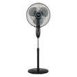 Black+Decker 16-In. 3-Speed Dual-Blade Oscillating Stand Fan with Remote, Black, BFSD116B