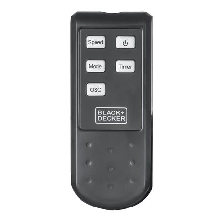Black+Decker 16-In. 3-Speed Dual-Blade Oscillating Stand Fan with Remote, Black, BFSD116B