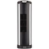 Black+Decker 14-In. 2-Speed Portable Mini Oscillating Tower Fan, Black and Silver, BFT114