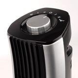 Black+Decker 14-In. 2-Speed Portable Mini Oscillating Tower Fan, Black and Silver, BFT114