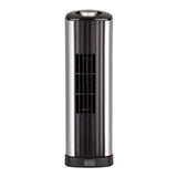Black+Decker 14-In. 2-Speed Portable Mini Oscillating Tower Fan, Black and Silver, BFT114