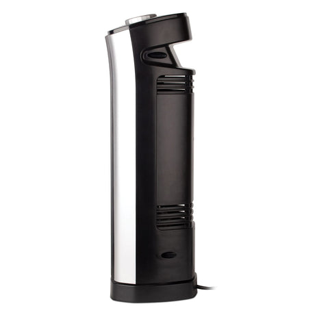 Black+Decker 14-In. 2-Speed Portable Mini Oscillating Tower Fan, Black and Silver, BFT114
