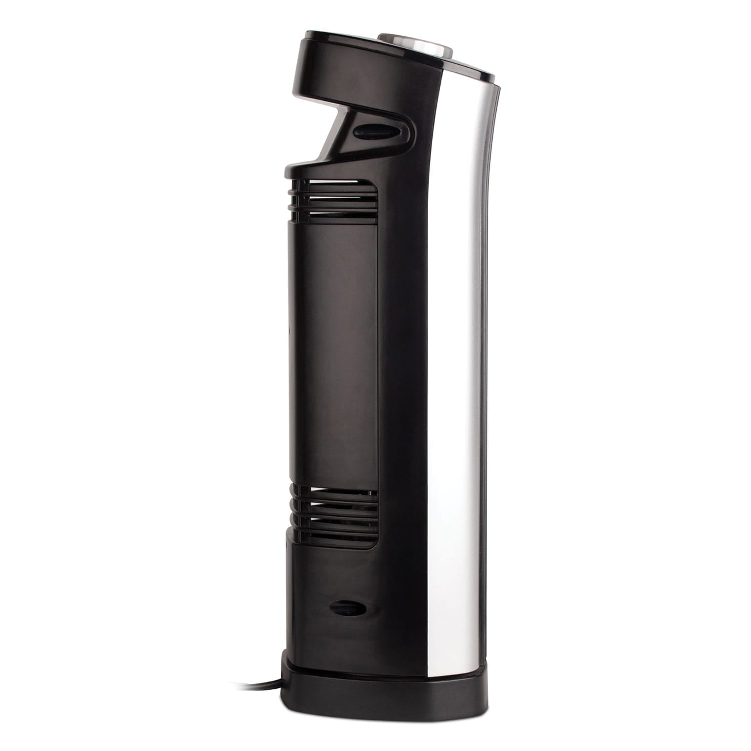 Black+Decker 14-In. 2-Speed Portable Mini Oscillating Tower Fan, Black and Silver, BFT114