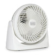 Black+Decker BFTU107W 7-In. 3-Speed Portable Turbo Table Fan with Adjustable Tilt, White