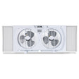 Black+Decker BFW9M 9-In. 2-Speed Twin Window Fan with Adjustable Side Panels, White