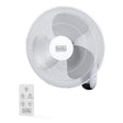 Black+Decker BFWL16R 16-In. 3-Speed Oscillating Wall Fan with Remote, White