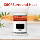 Black+Decker 1500-Watt-Max Mini 360° Surround Heater with Digital Display and Remote