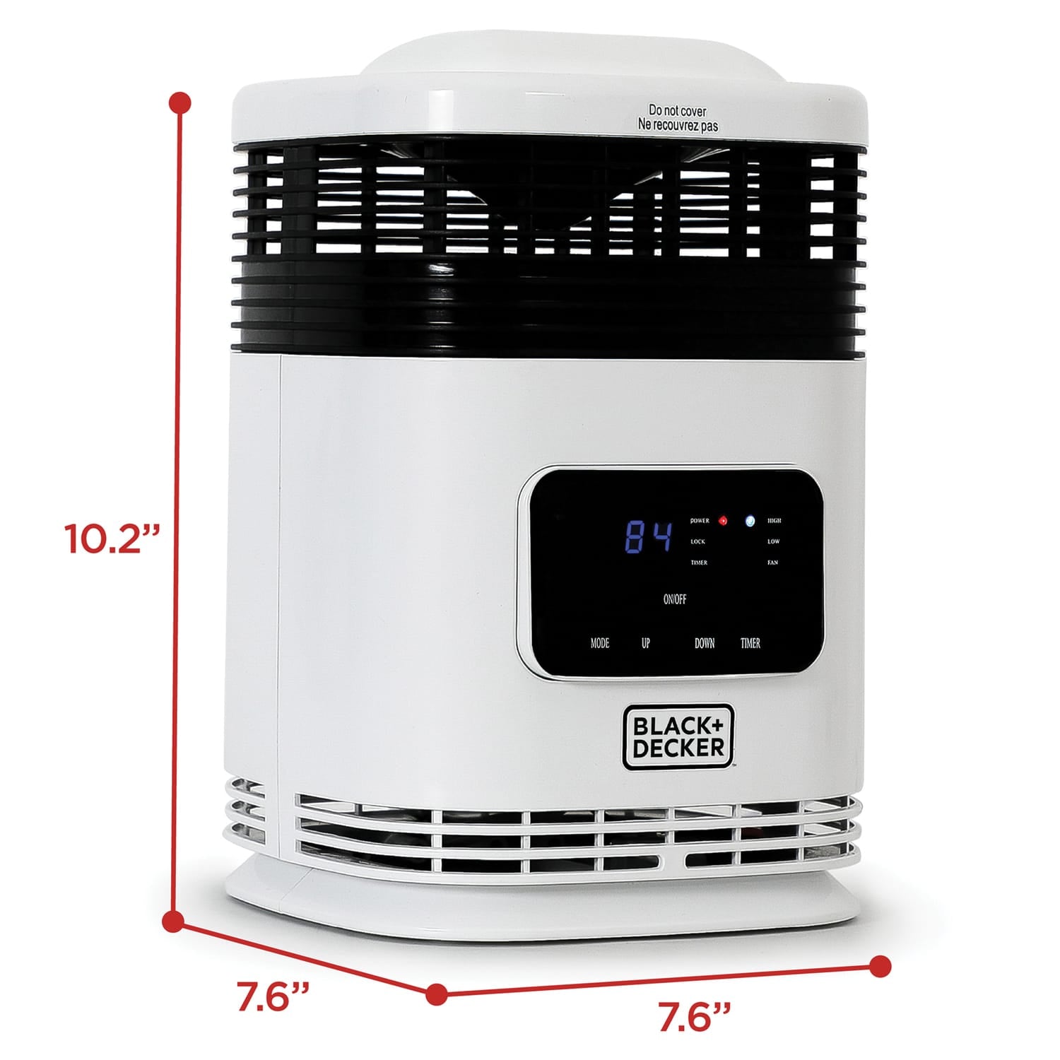 Black+Decker 1500-Watt-Max Mini 360° Surround Heater with Digital Display and Remote