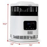 Black+Decker 1500-Watt-Max Mini 360° Surround Heater with Digital Display and Remote