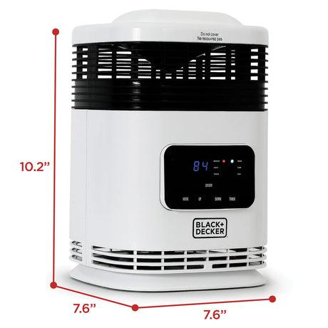 Black+Decker 1500-Watt-Max Mini 360° Surround Heater with Digital Display and Remote
