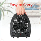 Black+Decker 1500-Watt-Max Personal Desktop Heater with Fan Setting, Black