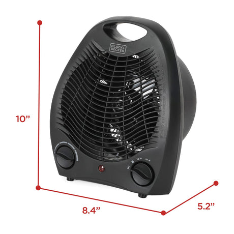 Black+Decker 1500-Watt-Max Personal Desktop Heater with Fan Setting, Black
