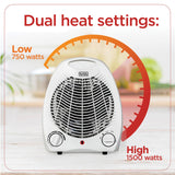 Black+Decker 1500-Watt-Max Personal Desktop Heater with Fan Setting, White
