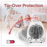 Black+Decker 1500-Watt-Max Personal Desktop Heater with Fan Setting, White