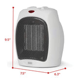 Black+Decker 1500-Watt-Max Desktop Ceramic Heater with Fan Setting, White