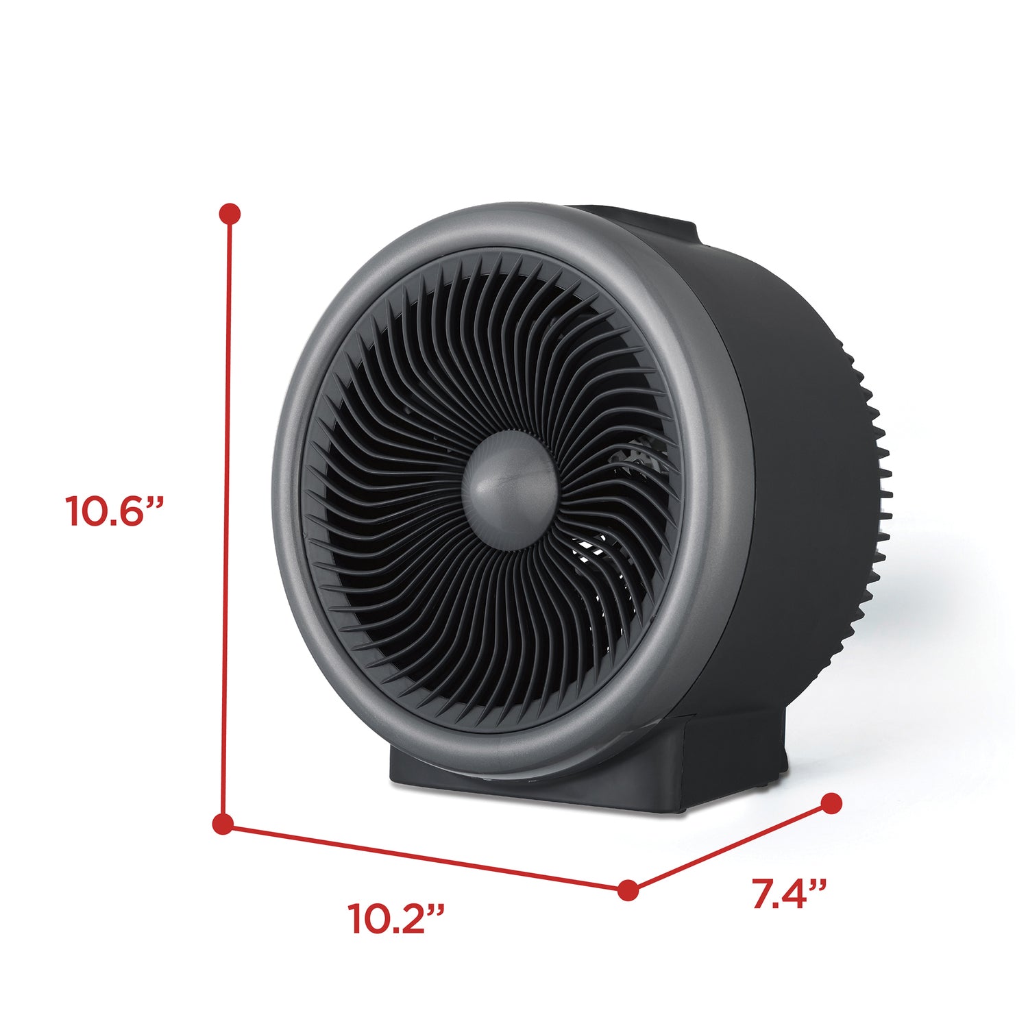 Black+Decker BHDT118 1500-Watt-Max Digital Turbo 2-in-1 Fan Heater with Thermostat, Silver and Black
