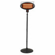 Black+Decker Outdoor Patio Electric Halogen Heater, Floor or Wall Mount, 1500/1000/500 Watts, 5119 BTUs, Adjustable Tilt, Pull Chain, 5.9-Ft. Cord