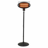 Black+Decker Outdoor Patio Electric Halogen Heater, Floor or Wall Mount, 1500/1000/500 Watts, 5119 BTUs, Adjustable Tilt, Pull Chain, 5.9-Ft. Cord