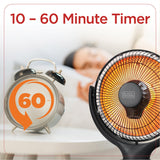 Black+Decker BHRO608 800-Watt-Max 14-In. Oscillating Radiant Dish Ceramic Heater