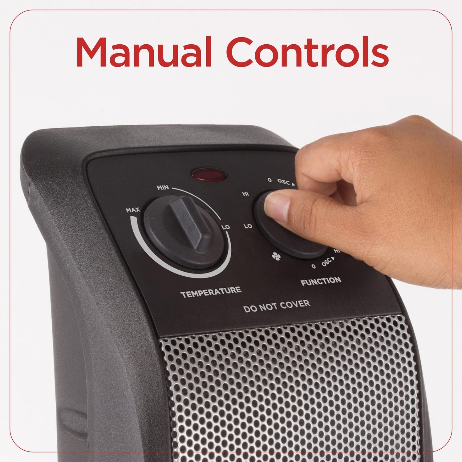 Black+Decker Oscillating Ceramic Tower Heater and Fan, 1500/1000/Fan Only, 5120 BTUs, 75° Oscillation, Thermostat, Safety Features, 70.8-In. Cord