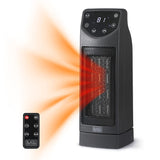 Black+Decker Portable Oscillating Ceramic Mini Tower Heater and Fan Combo, 1500/1000 Watts/Fan Only, 5100 BTU, 70° Oscillation, Remote, 6-Ft. Cord