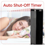 Black+Decker Oscillating Ceramic Tower Heater and Fan, 1500/900/ECO/Fan Only, 5120 BTUs, 60° Oscillation, Remote, 6-Ft. Cord