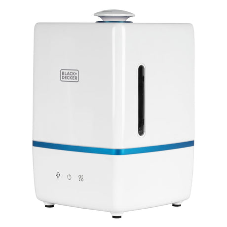 Black+Decker 1.32-Gallon Top-Fill Ultrasonic Humidifier with Warm and Cool Mist, Negative Ions, Aromatherapy Compartment, up to 28 Hours Run Time