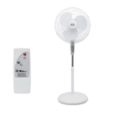 Black+Decker 18-In. 3-Speed Oscillating Stand Fan with Remote, BFSR18, White