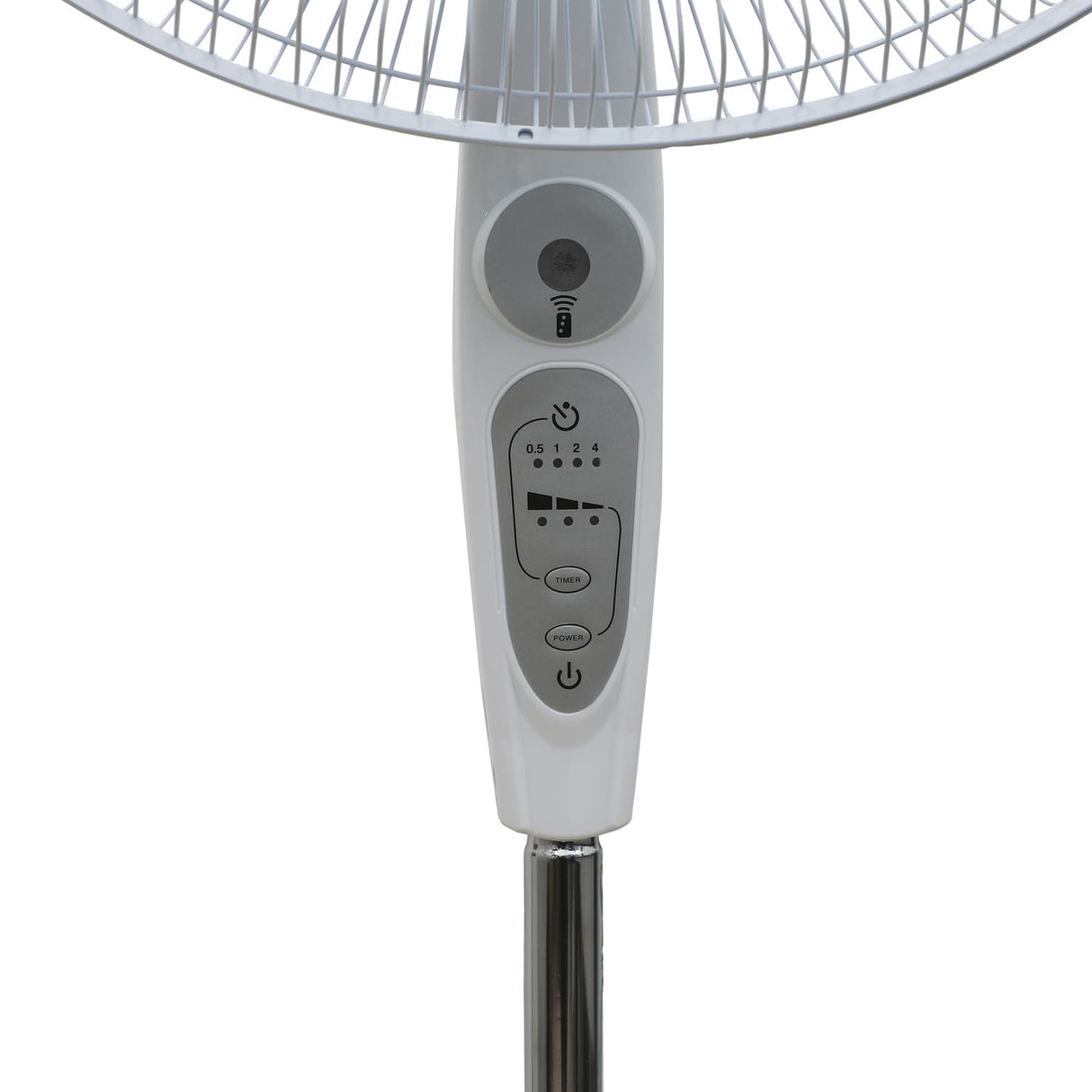 Black+Decker 18-In. 3-Speed Oscillating Stand Fan with Remote, BFSR18, White