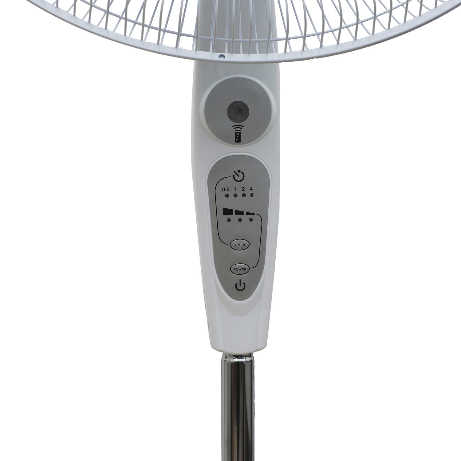 Black+Decker 18-In. 3-Speed Oscillating Stand Fan with Remote, BFSR18, White