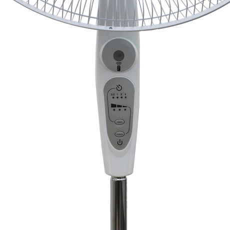 Black+Decker 18-In. 3-Speed Oscillating Stand Fan with Remote, BFSR18, White