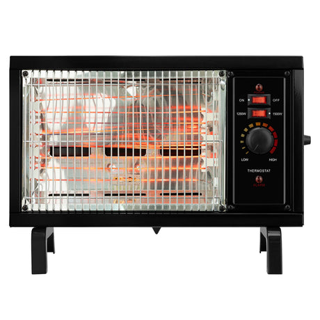Comfort Glow Portable Electric Radiant Space Heater, 1500/750 Watts, 5120 BTUs, Safety Features, 72-In. Cord