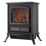 Comfort Glow Ashton Freestanding Portable Electric Fireplace Stove Heater with Blower, 1500/750 Watts, 4800 BTUs, 3D Flame Effect, 6-Ft. Cord