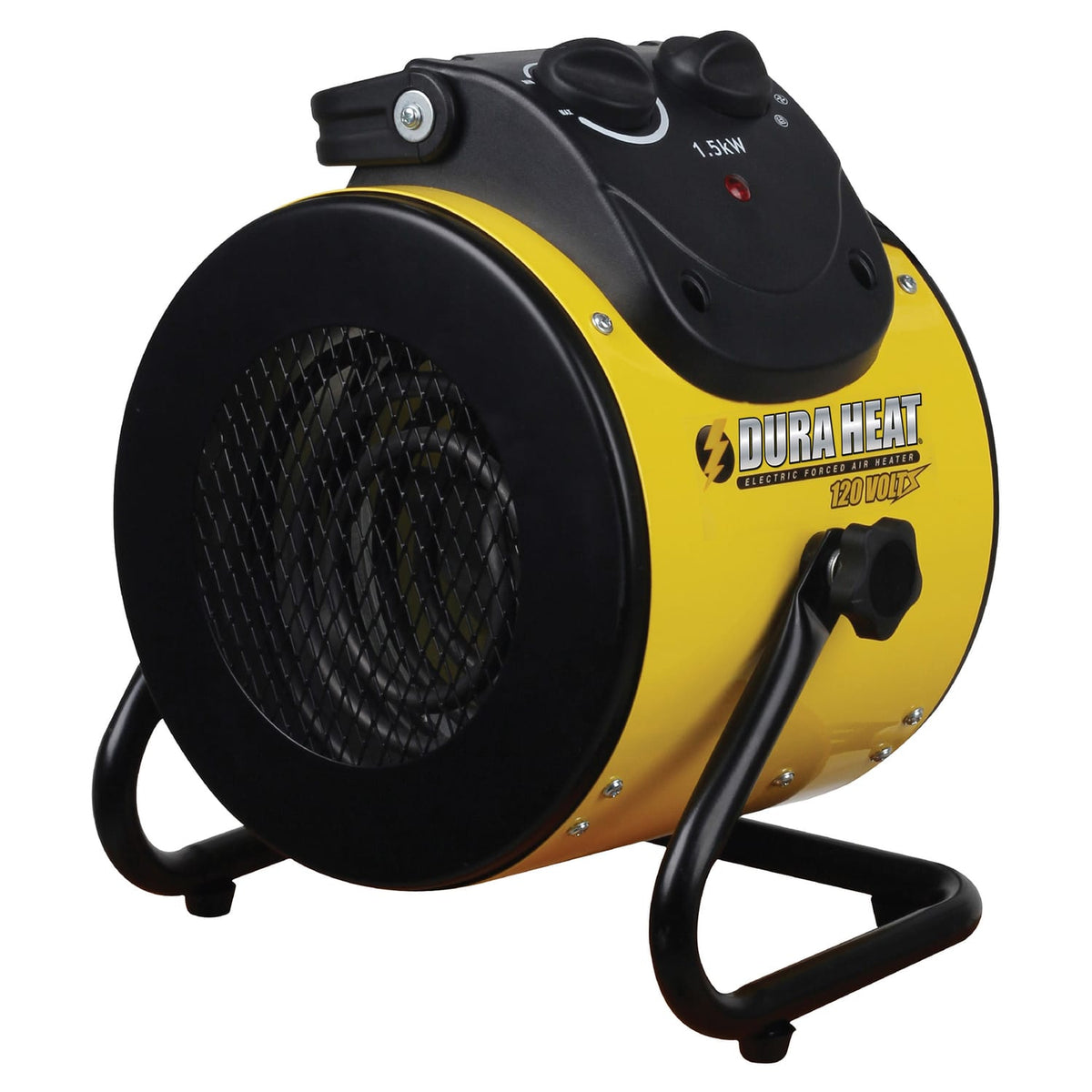 Dura Heat Portable Electric Workspace Heater and Fan Combo, 1500 Watts, High/Fan Only, 5120 BTUs, Thermostat, Adjustable Stand, Handle, 6-Ft. Cord