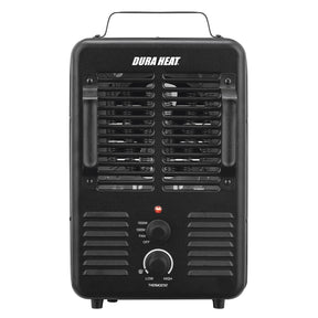 Dura Heat 1500-Watt-Max Portable Milkhouse-Style Heater and Fan, with Thermostat and Anti-Freeze Setting, Black, EUH343