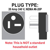 Dura Heat 240-Volt Portable Electric Garage Heater and Fan Combo, 3750 Watts, High/Fan Only, 12800 BTUs, Thermostat, Mounting Kit, 6-Ft. Cord