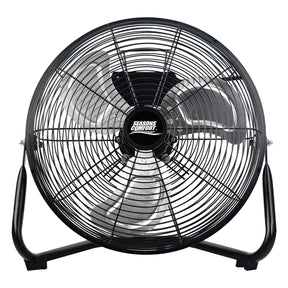 Seasons Comfort 14-In. 3-Speed High-Velocity Heavy-Duty Floor Fan, FHV14, Black