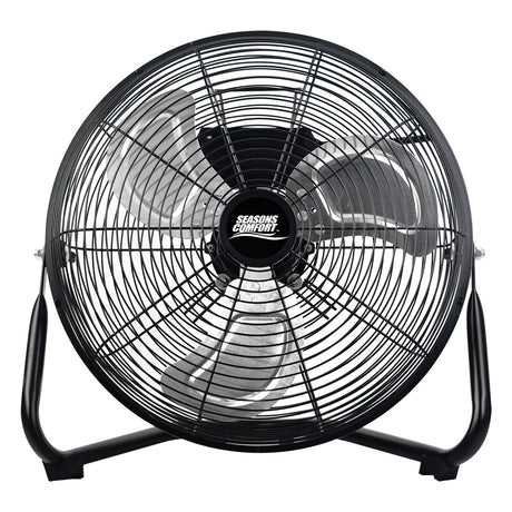 Seasons Comfort 14-In. 3-Speed High-Velocity Heavy-Duty Floor Fan, FHV14, Black