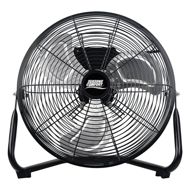 Seasons Comfort 14-In. 3-Speed High-Velocity Heavy-Duty Floor Fan, FHV14, Black