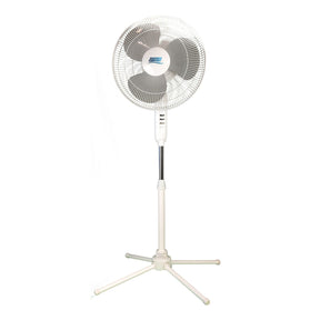 Seasons Comfort 16-In. 3-Speed Oscillating Fan with Pedestal Base, FPD16, White