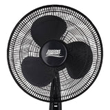 Seasons Comfort 18-In. 3-Speed Oscillating Fan with Pedestal Base, FPD18B, Black