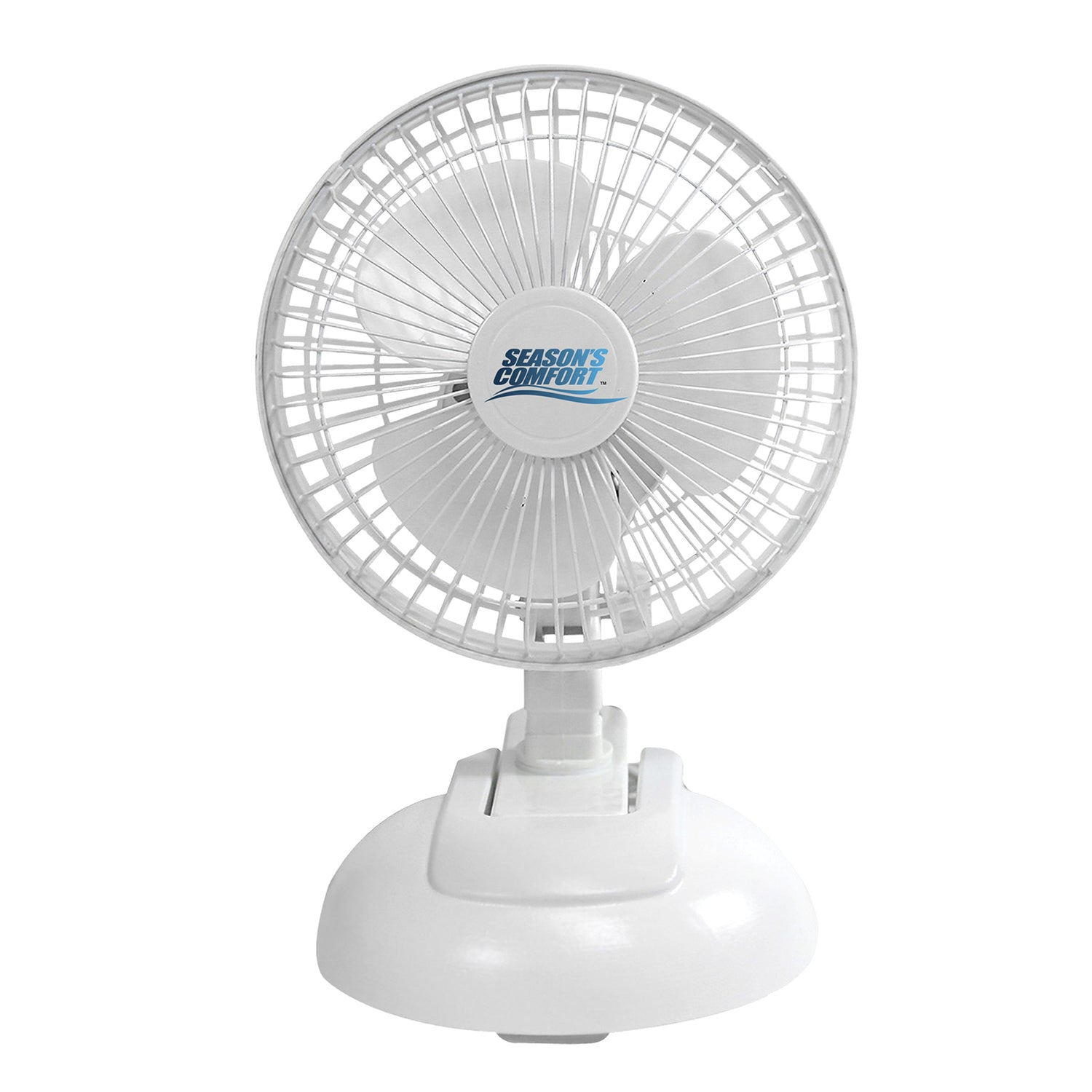Seasons Comfort 6-In. 2-in-1 Tabletop and Clip-on Portable Fan, FTC6, White